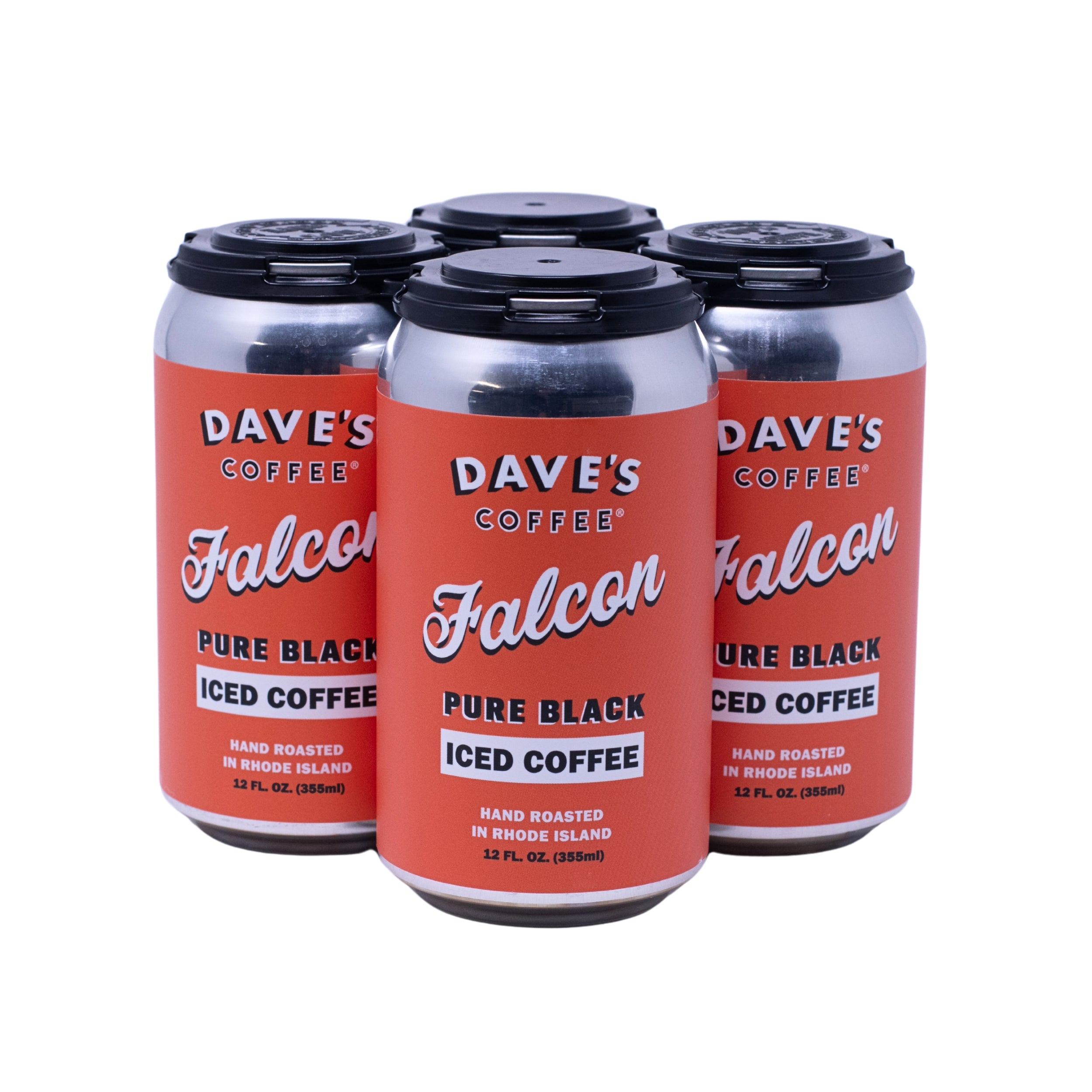 Falcon Pure Black Iced Coffee 4-Pack RTD Cold Brew – Dave's Coffee