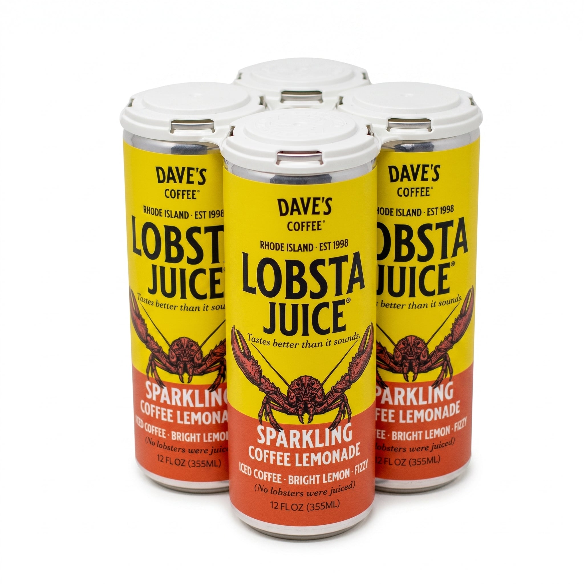 Lobsta Juice Sparkling Coffee Lemonade 4-Pack RTD Cold Brew