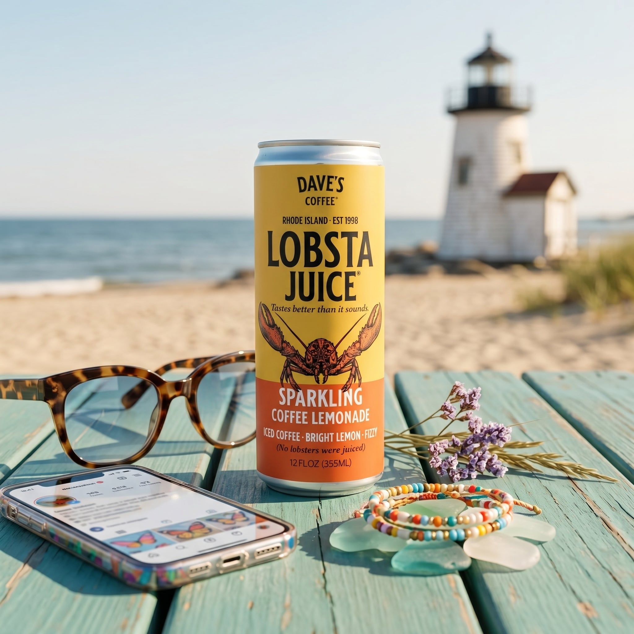 Lobsta Juice Sparkling Coffee Lemonade 4-Pack RTD Cold Brew